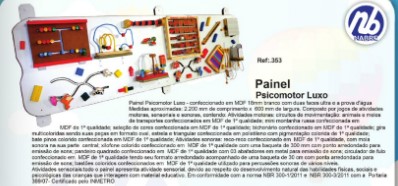 PAINEL PSICOMOTOR LUXO