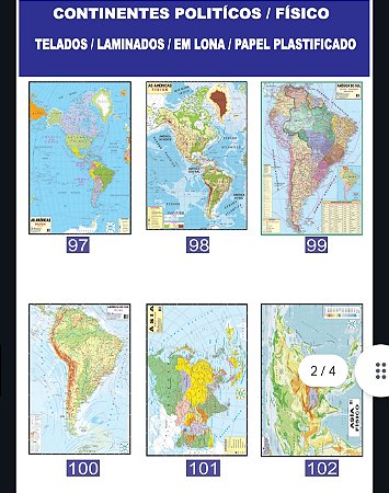 MAPA DOS CONTINENTES