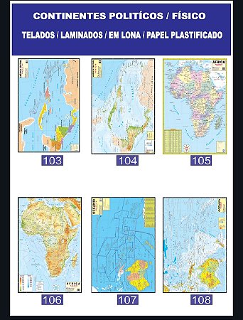 MAPA DOS CONTINENTES