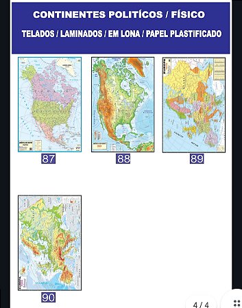 MAPA DOS CONTINENTES