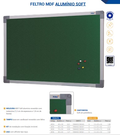 QUADRO DE AVISO EM FELTRO
