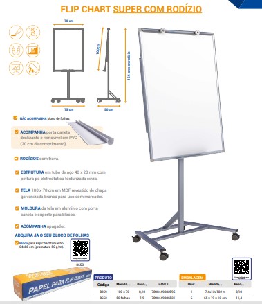 FLIP CHART COM RODAS