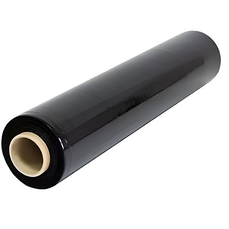 Rolo Bobina Filme Stretch Preto Tubete 500x30mic C/ 200m