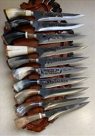 Faca aço Carbono Kit com 10 facas p/ REVENDA