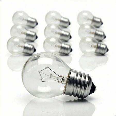 Kit 10 Lampadas Incandescentes 15w E27 110/220v Bulbo Vidro