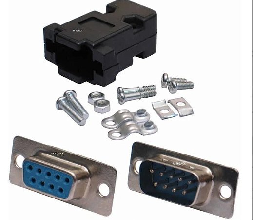 Kit 30x Db9 Macho + 30x Db9 Fêmea + 60x Capa Db9