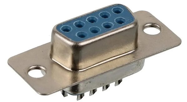 5 Peças - Conector Db9 Fêmea 180º Rs232 Para Soldar Fio