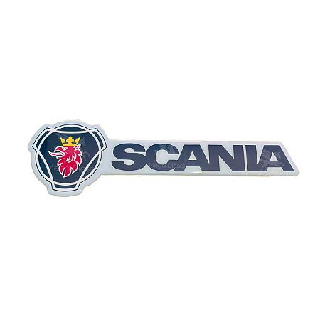Adesivo Logo e Escrita Scania - Produto Original - 45cmx14cm