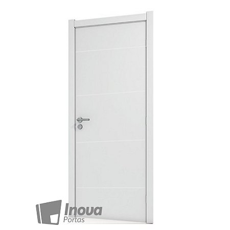 Porta de Madeira Frisada Pintura Branca - Inova Portas - (44) 3023-3930