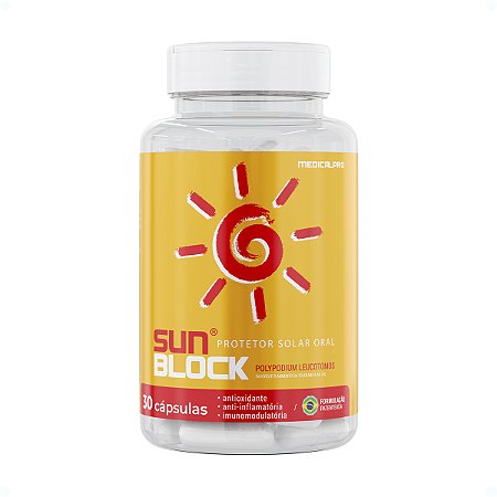 Sunblock Protetor Solar Oral - 100% Vegano - 100% Natural 30 caps