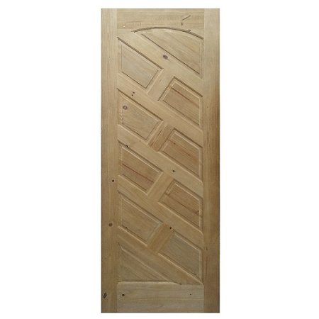 Porta maciça topázio 10 almofadas PP-509 R1 detalhe arco ecológica 33 mm
