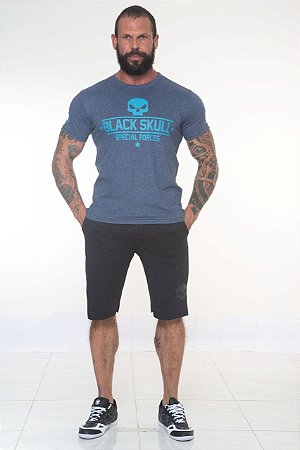 Camiseta Hardcore Azul Skull - Animal Gym Wear