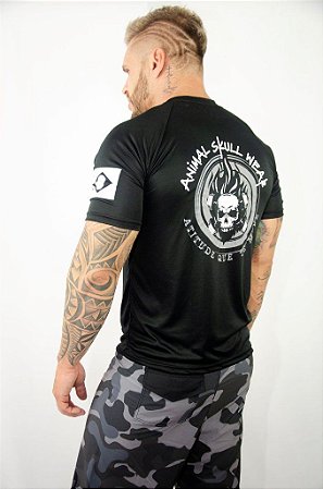 Camiseta Attitude Animal Skull Dry Fit - Tecido Levíssimo - Animal Gym Wear Camiseta Attitude Animal Skull Dry Fit - Tecido Levíssimo - Animal Gym Wear