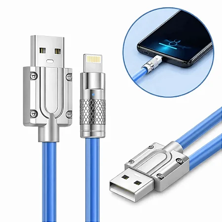 Cabo Lightning Lúmen+ 5A Turbo 1m – Potência e Durabilidade IOS