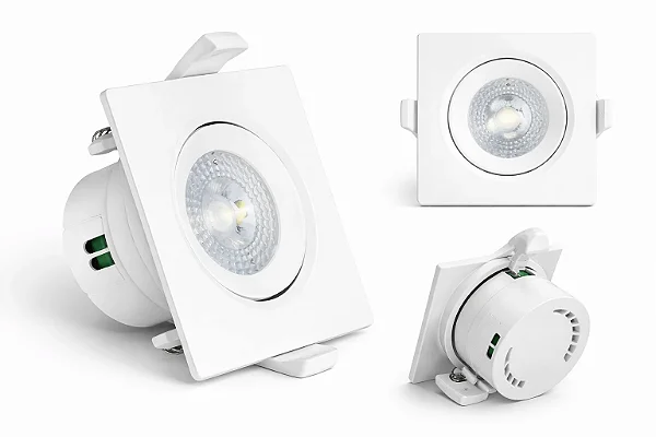 Spot LED Quadrado Lúmen+ 3W Luz Fria – Iluminação Precisa e Moderna