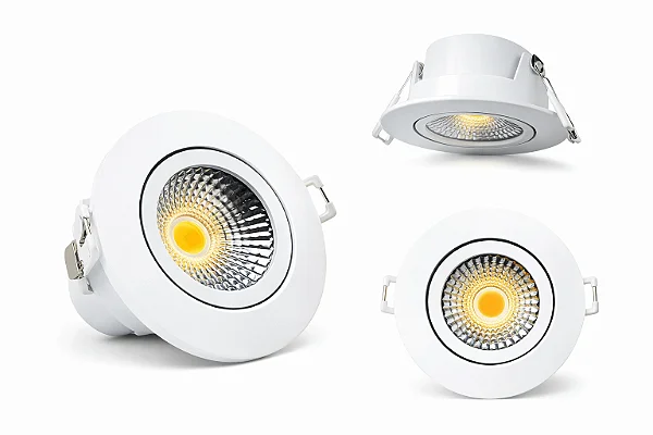 Spot LED Redondo Lúmen+ 7W Branco Quente – Iluminação Aconchegante e Sofisticada