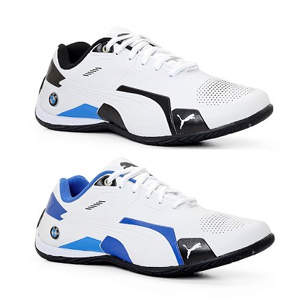 Kit 2 Tênis Puma Bmw Future Branco Azul e Branco Preto