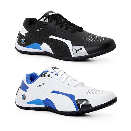 Kit 2 Tênis Puma Bmw Future Preto e Branco Azul