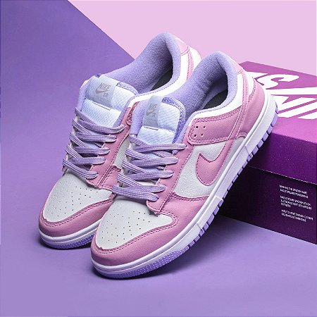 Tênis Dunk Low Branco Lilás