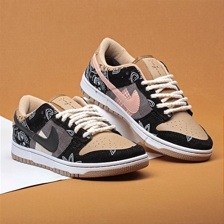 Kit 2 Pares Dunk Low Branco Cinza + Cactus Jack