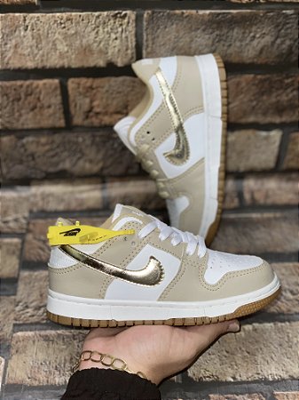 Tênis Dunk Low Infantil Dourado