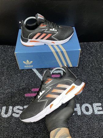 Tênis Adidas Run Preto Laranja