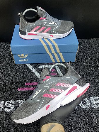 Tênis Adidas Run Grafite Rosa
