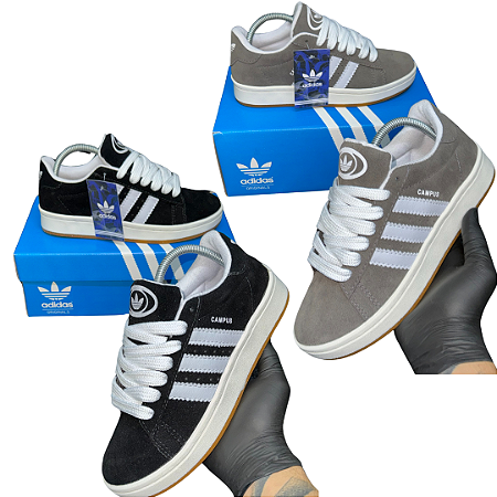 Kit 2 Tênis Adidas Campus 00S Preto e Cinza