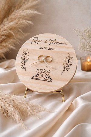 Porta alianças de bambu