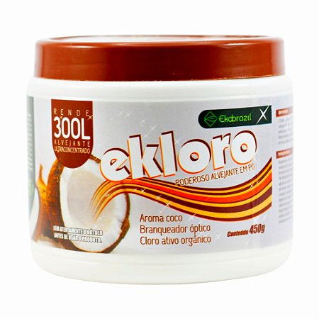 Cloro Orgânico em Pó Ecológico Ekloro Aroma Coco Ekobrazil 450g (RENDE 300 LITROS)
