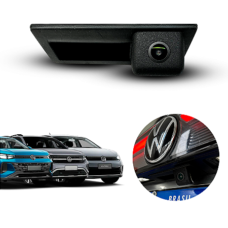 Câmera de Ré Maçaneta Linha Fixa Adpatável Naf Tech para Volkswagen 2020/2026