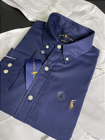 CAMISA RALPH LAUREN AZUL MARINHO LISA OXFORD