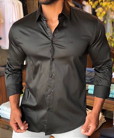 CAMISA HUGO BOSS STRECH ACETINADA