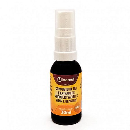 EXTRATO PRÓPOLIS MEL ROMA GENGIBRE SPRAY 30 ML MINAMEL
