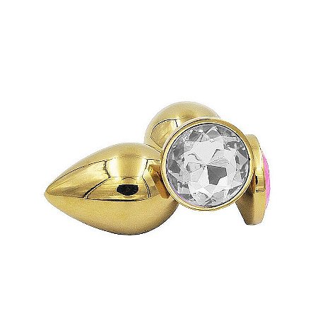 Plug Anal Redondo Dourado P