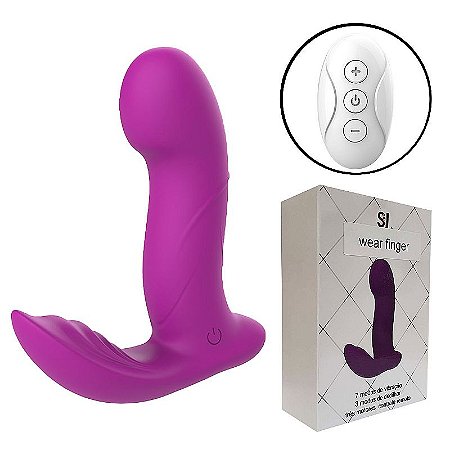 Vibrador de Ponto G e Clitóris com Dedilhar/Vem cá e controle Remoto - Wear Finger