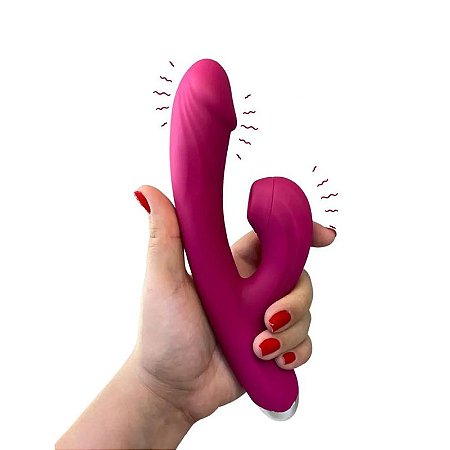 Vibrador Ponto G com Sugador de Clitóris