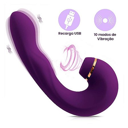 Vibrador com Sugador de Clitóris e Tapping - Yaffa