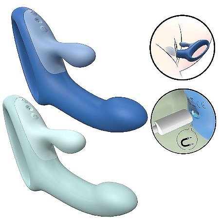 Vibrador de Ponto G e clitóris - Dedilhar / Vem Cá - Candy bunny