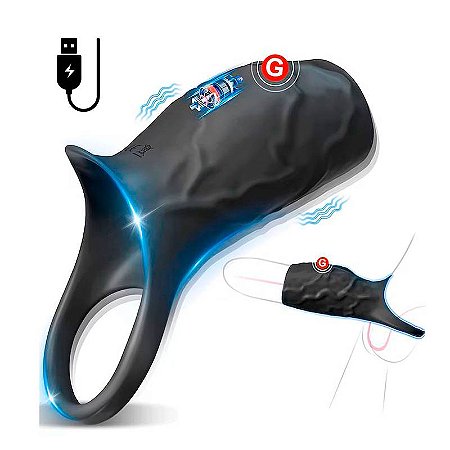 Capa Peniana com Anel e Vibrador