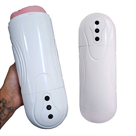 Masturbador com Vibro e Sucção Recarregável