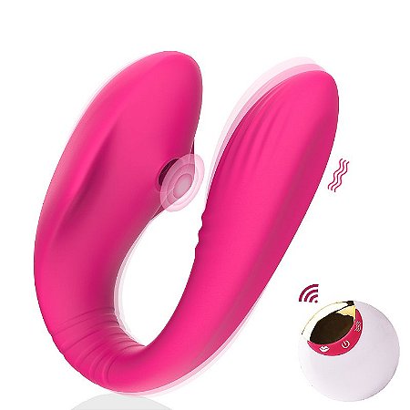 Vibrador de Casal com Sugador de clitóris