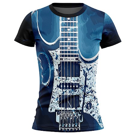 Camiseta Baby Look Filtro UV Guitarra MD04