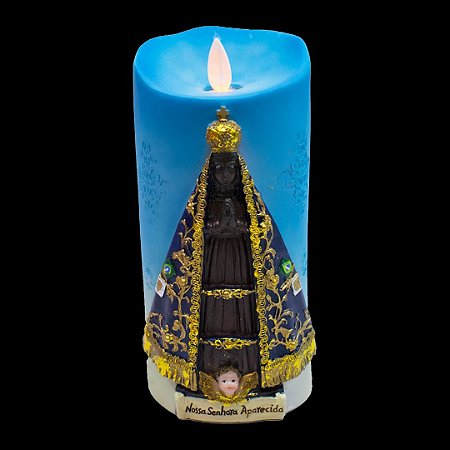 LUMINÁRIA VELA NOSSA SENHORA DE APARECIDA 17,5 CM