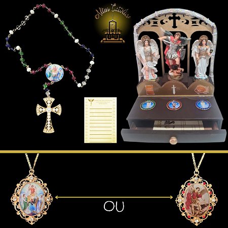 Coleção Altar dos Arcanjos iluminado em led