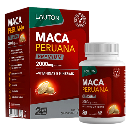 MACA PERUANA PREMIUM  2000mg - 60 Comprimidos - Lauton Nutrition