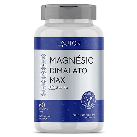 MAGNÉSIO DIMALATO MAX- 60 Cápsulas - Lauton Nutrition