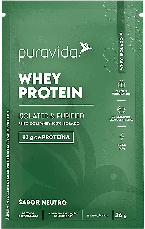 WHEY PROTEIN ISOLADO WHEY 100% ISOLADO NEUTRO26 g  PURA VIDA
