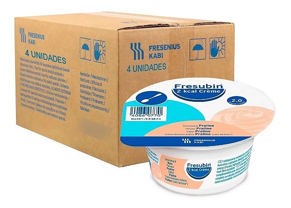 Fresubin 2 Kcal creme - Praline (Avelã) 125g - FRESENIUS KABI KIT 4 UNIDADES