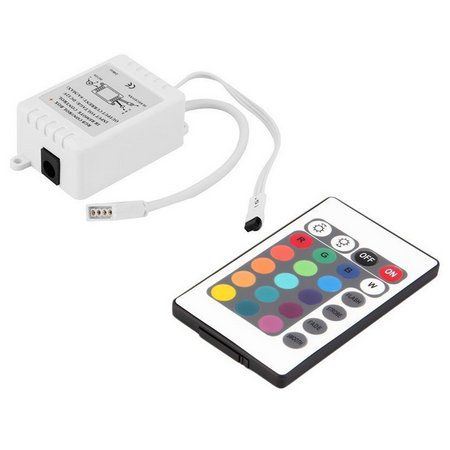 FITA LED 5050 - RGB + CONTROLADORA E CONTROLE + FONTE DE TOMADA DE